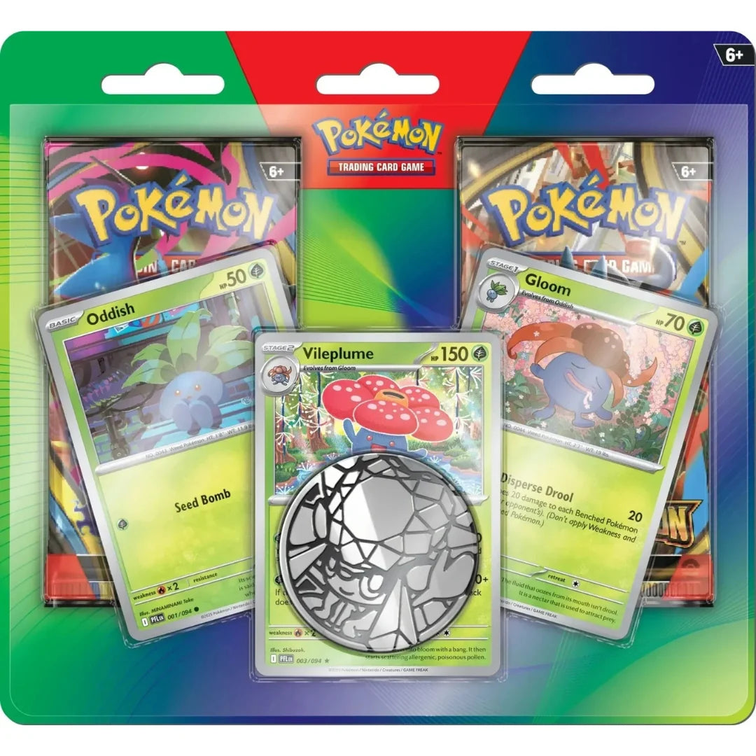 Enhanced 2 Booster Blister: Oddish, Gloom & Vileplume